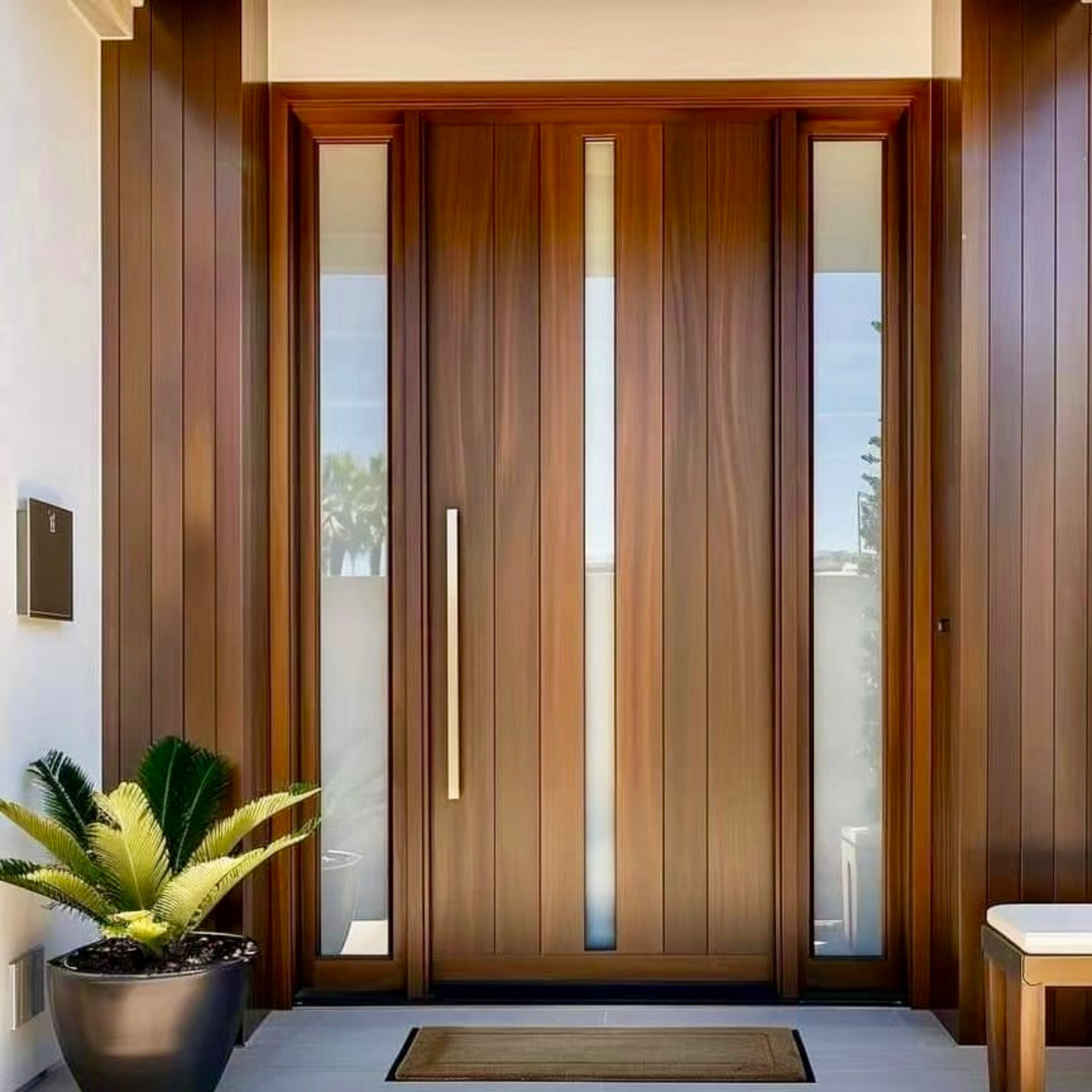 Modern Exterior Doors - Casen Series Wood 24