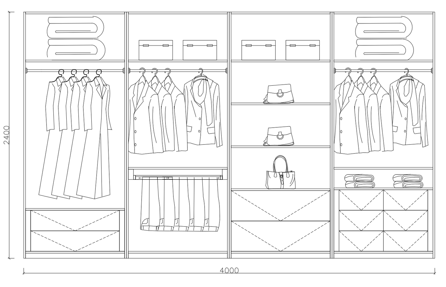Luxury Walk In Closet -- Casen Series 12