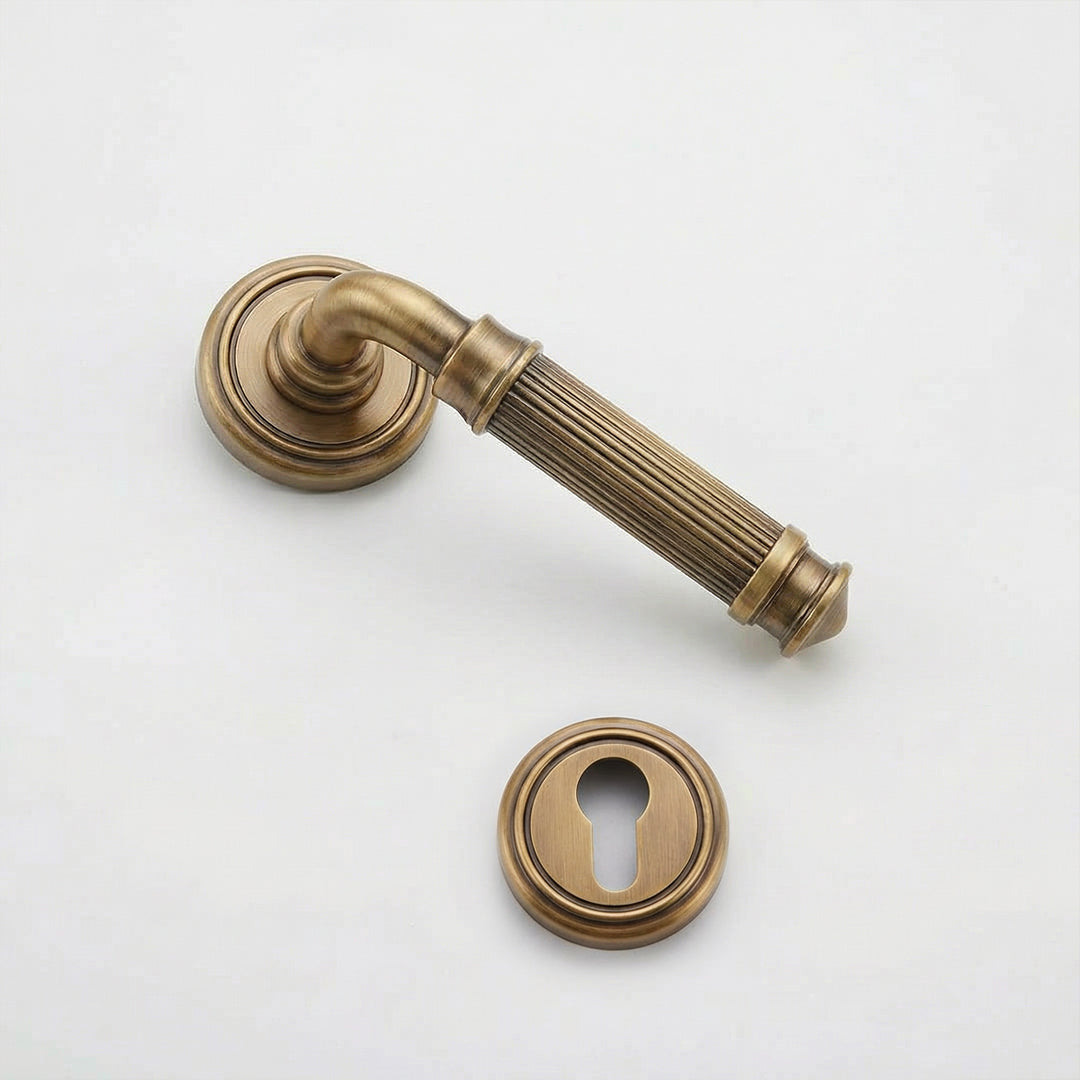 Antique Brass Internal Door Luxury Lock Set 03 - Casen Doors