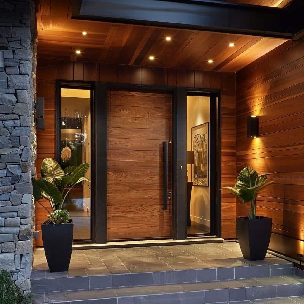 Luxury Exterior Doors - Casen Series Wood 09