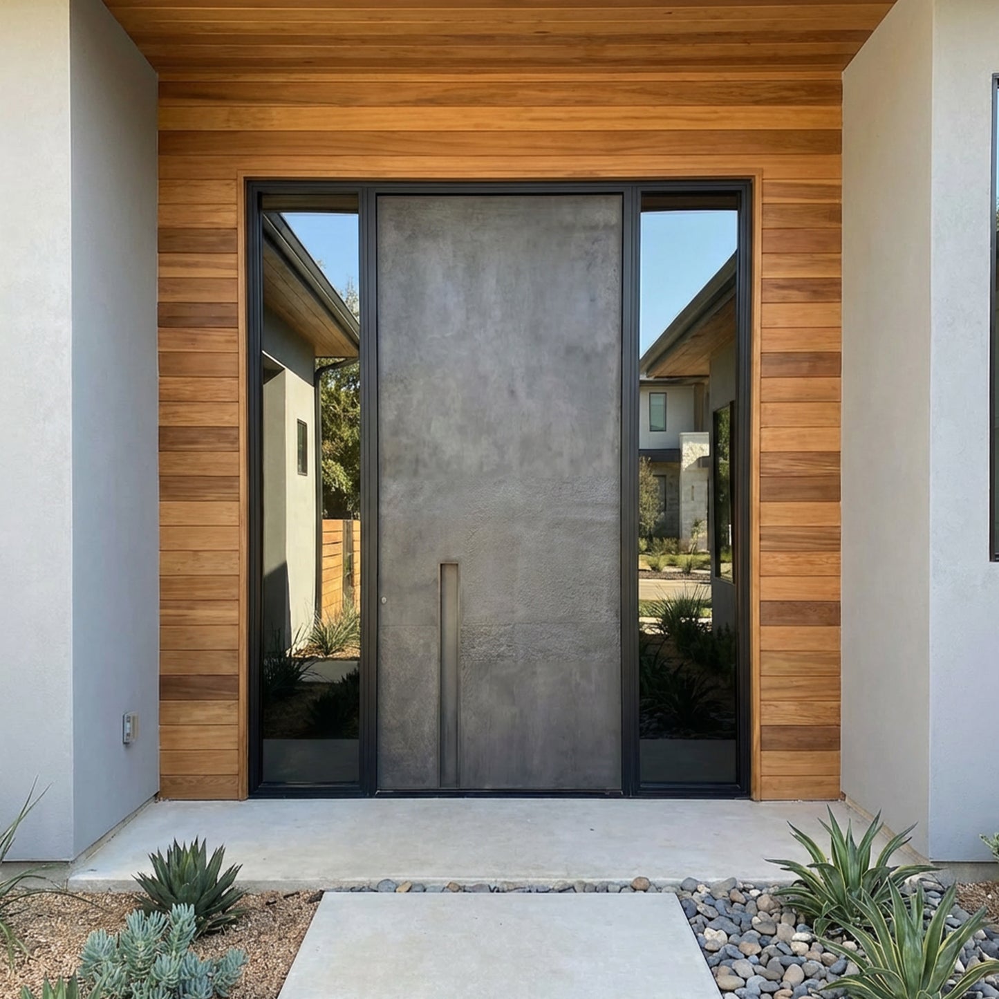 Luxury Stone Finish Metal Doors -- Casen Series Metal 30