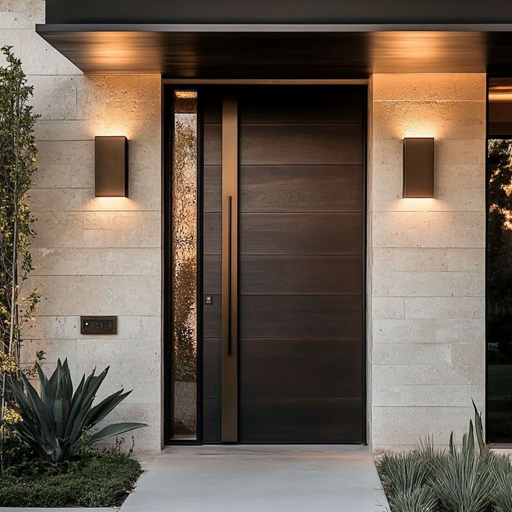 Modern Exterior Doors -- Casen Series Wood 03