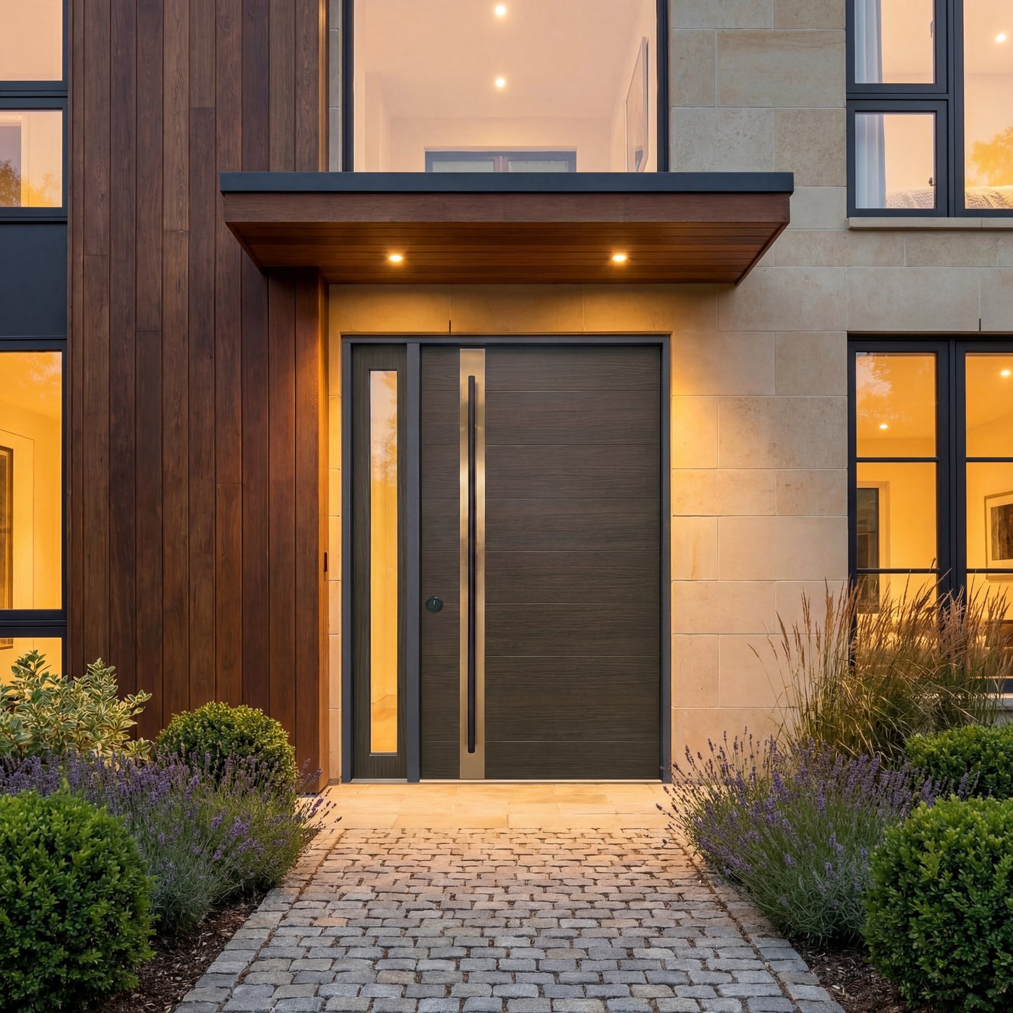 Modern Exterior Doors -- Casen Series Wood 03