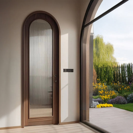 Luxury Walnut Finish Interior Arched Doors - Casen Series Internal 45