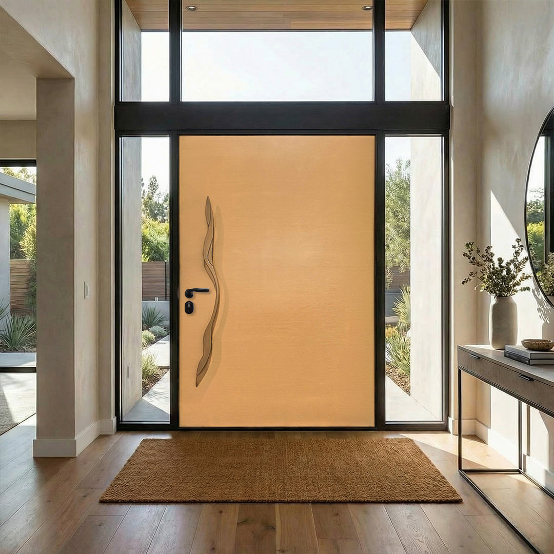 Luxury Wooden Engraving Look - Metal Doors -- Casen Series Luxury Metal 33