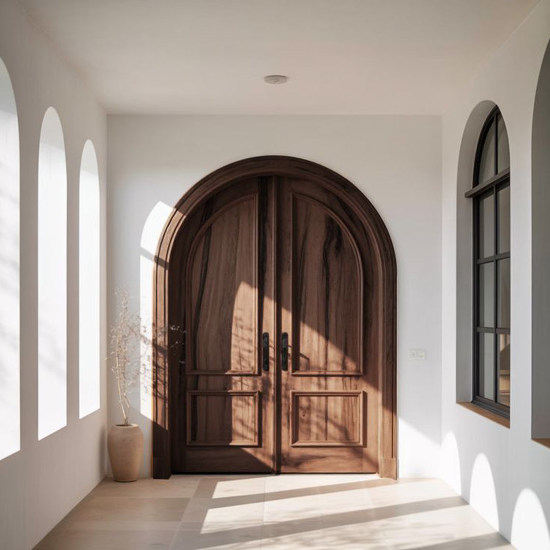 Exterior Double Arched Doors - Casen Series Wood 52