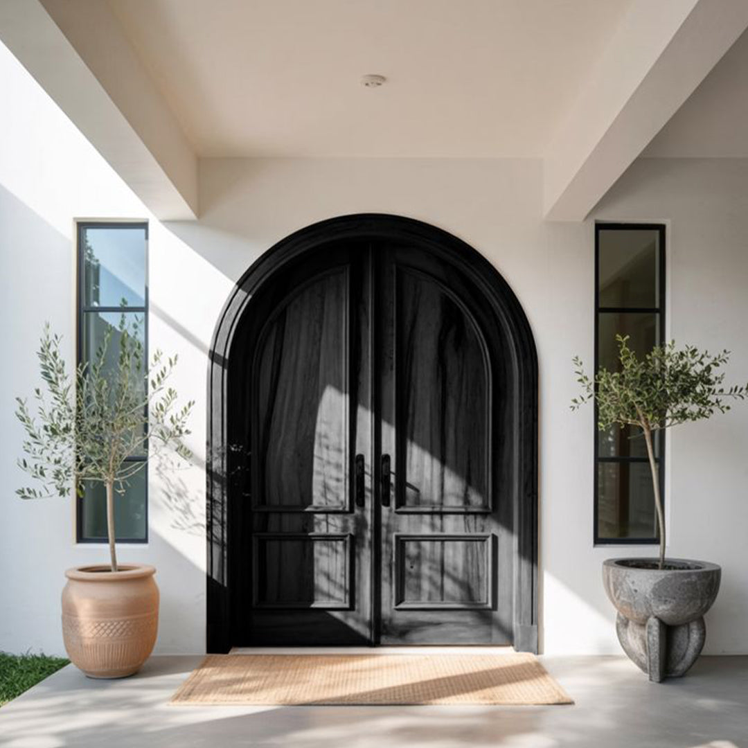 Exterior Double Arched Doors - Casen Series Wood 52