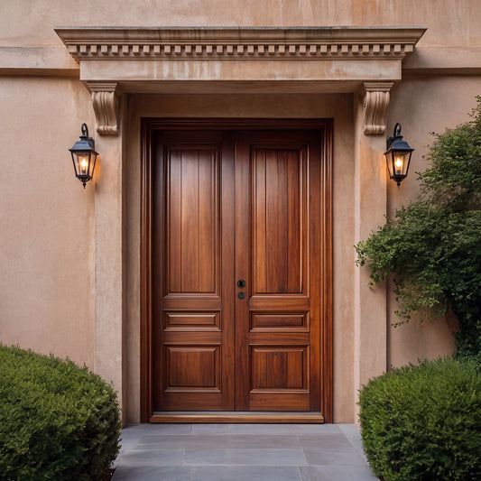 Luxury Exterior Doors -- Casen Series Wood-Look 26