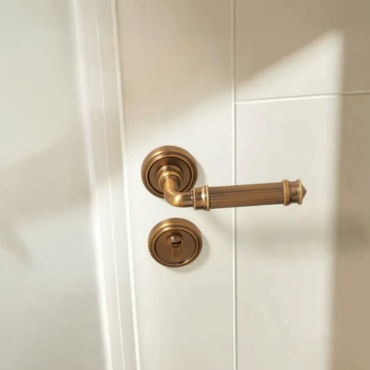 Antique Brass Internal Door Luxury Lock Set 03 - Casen Doors