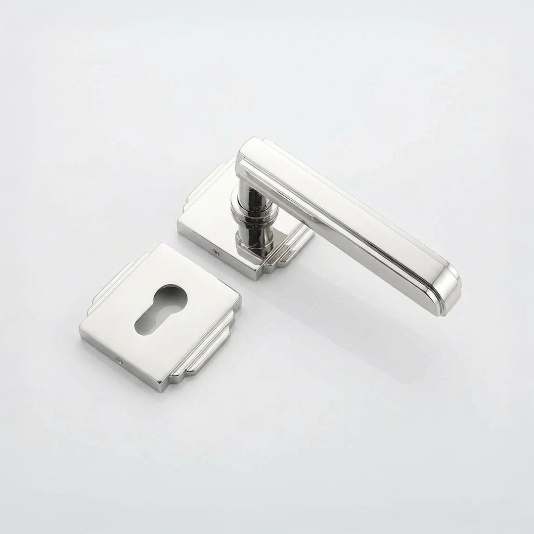 Silver Luxury Internal Door Lock 06 - Casen Doors