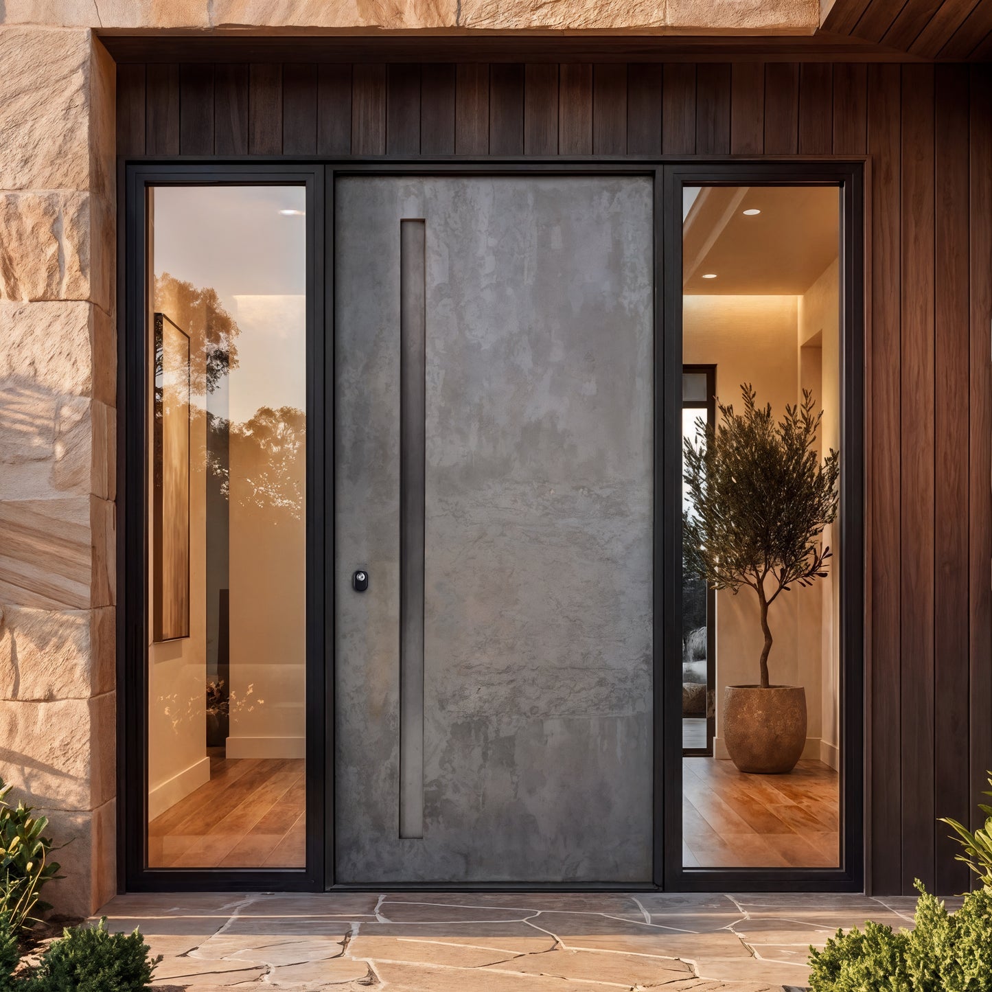 Luxury Stone Finish Metal Doors -- Casen Series Metal 30